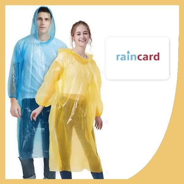 Pocket RainCoat Set – 5 Reusables (Multicolor)