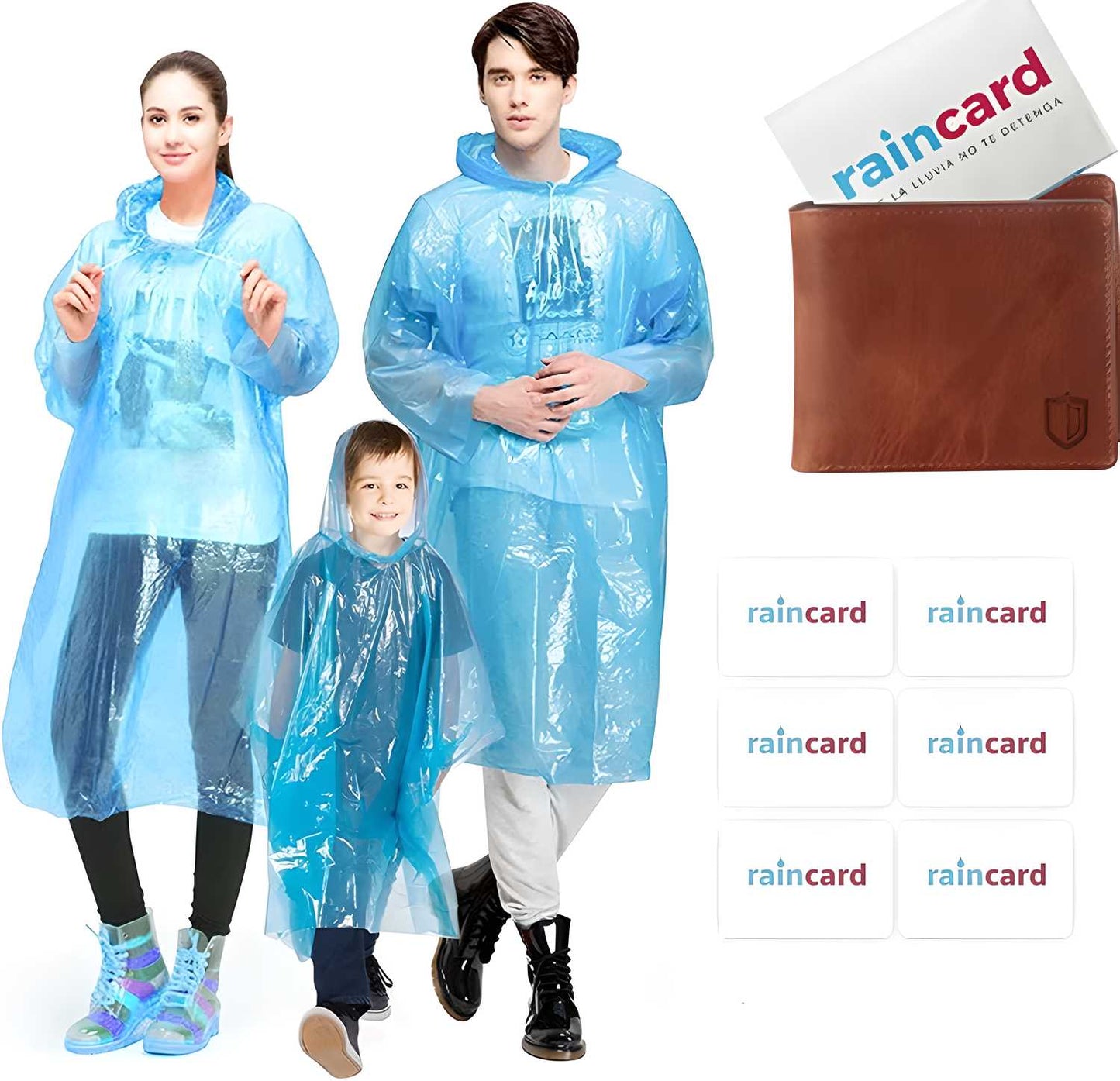 Pocket RainCoat Set – 5 Reusables (Multicolor)